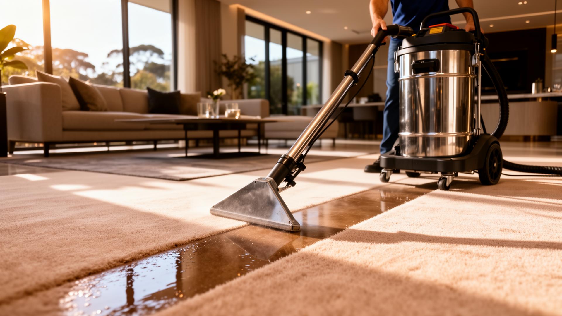 Professional carpet cleaning in a Perth home